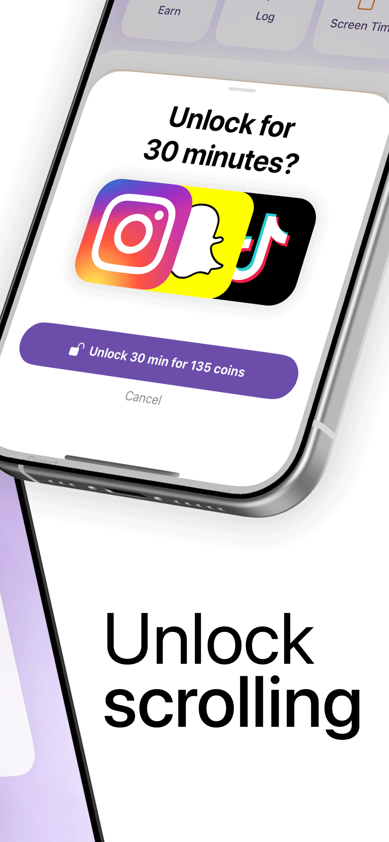 Unlock scrolling time
