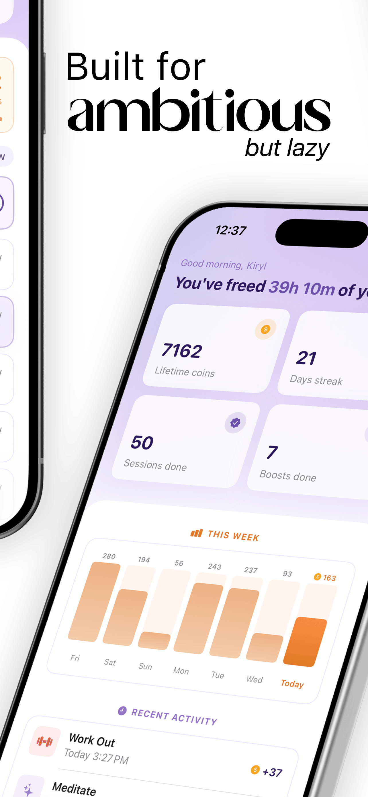 Weekly stats and streak
